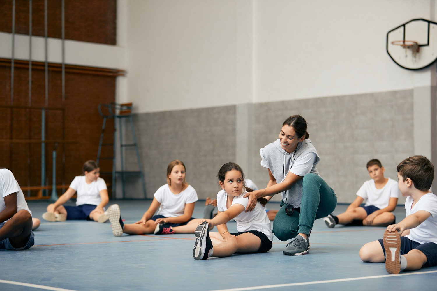 Kinderen tijdens gym