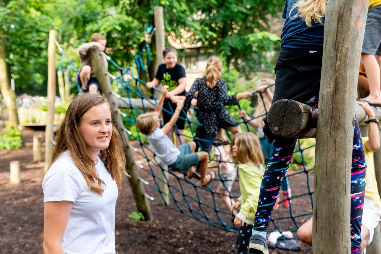 A girl in a park-