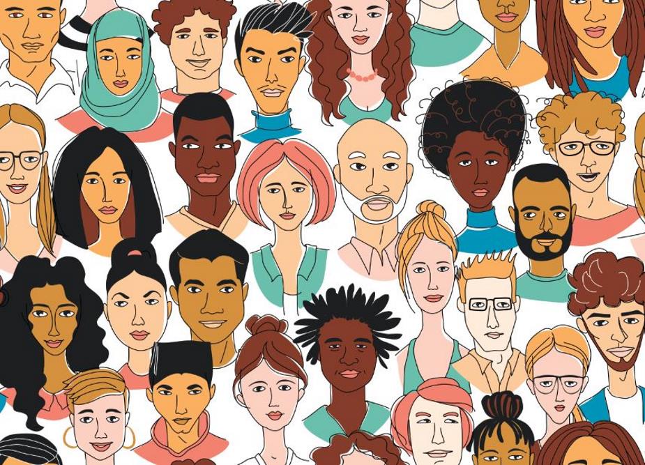 Illustratie van mensen met verschillende etniciteit